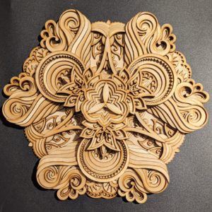 laser cut wood mandala