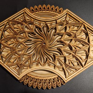 laser cut wood mandala