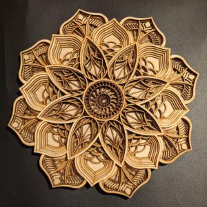 laser cut wood mandala