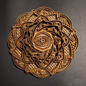 laser cut wood mandala